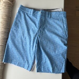 Walter Hagen Light Blue Geometric Shorts